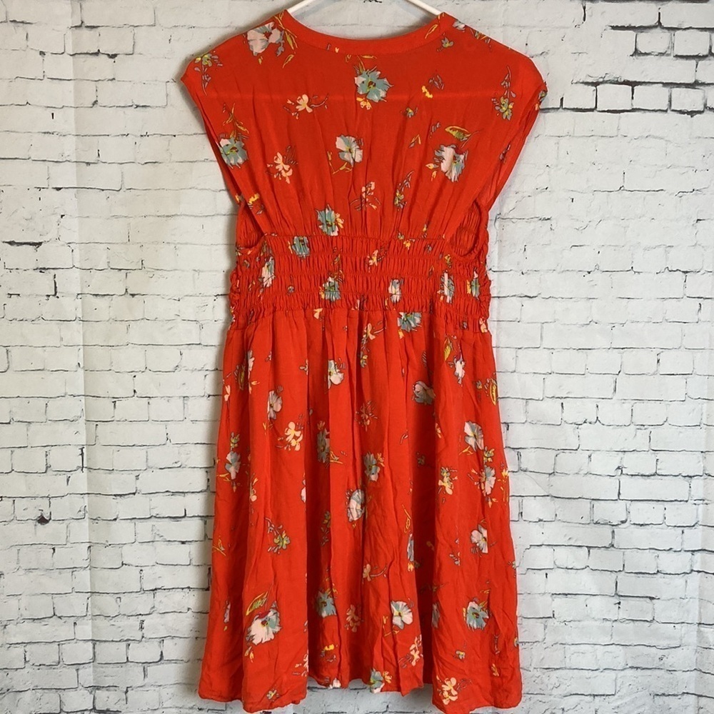 Free People Greatest Day Smocked Mini Dress XS casual vacation romantic summer - Picture 5 of 16